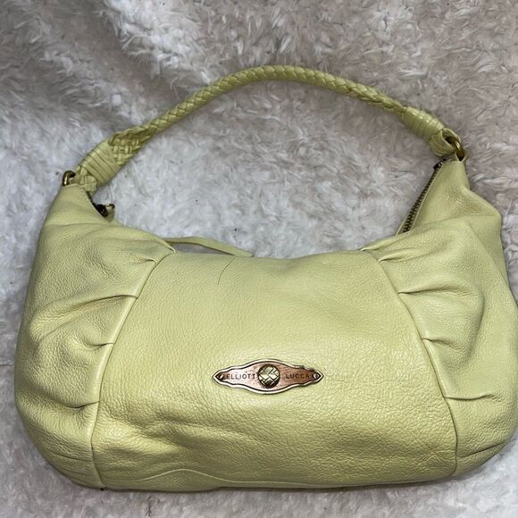 Elliott Lucca Leather mint green shoulder bag with antique tone hardwares - Picture 7 of 15